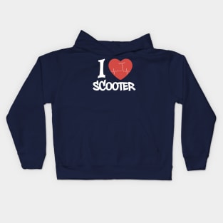 Freestyle Stunt scooter: I LOVE SCOOTER Kids Hoodie